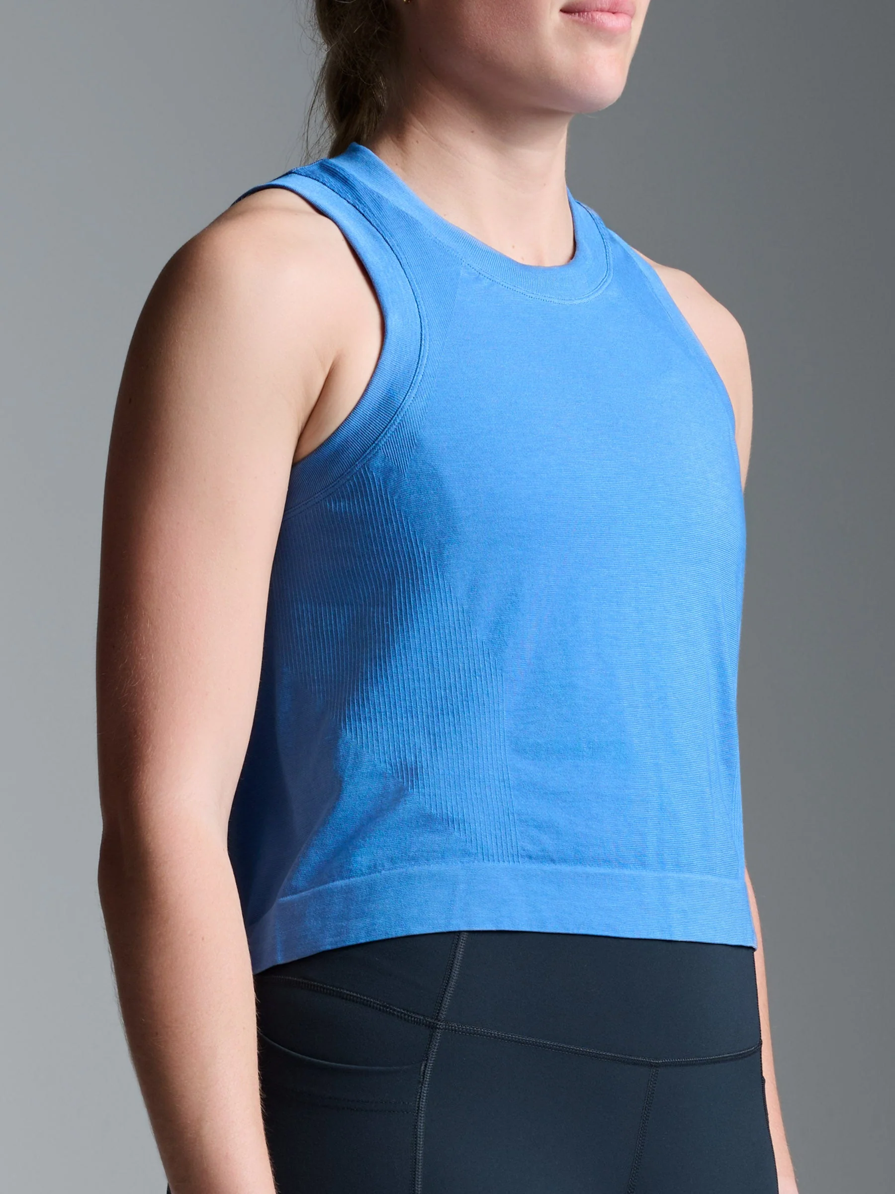 HERE TODAY Cropped Tank Blue - Image 4