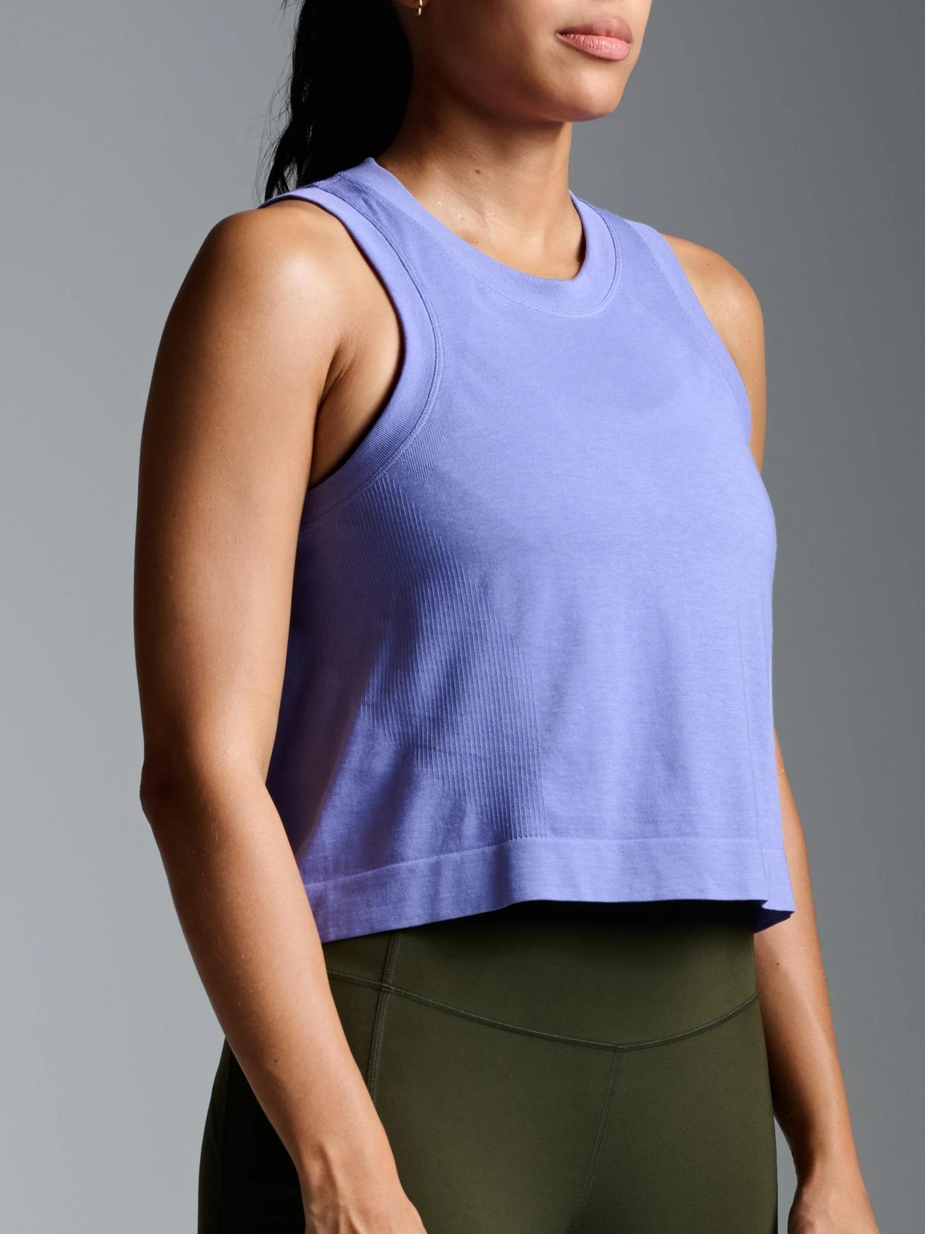 HERE TODAY Cropped Tank Blue Violet - Image 4